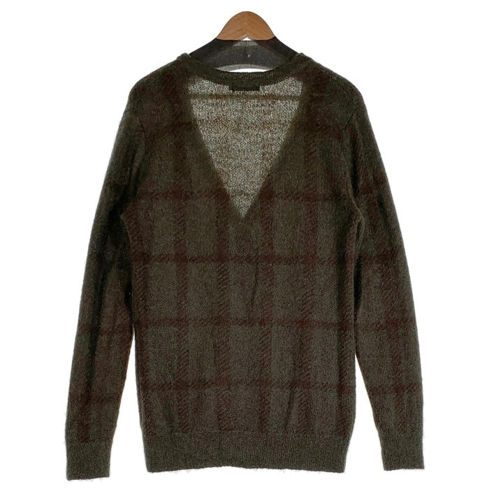 BURBERRY BLACK LABEL バーバリー ブラック レーベル モヘア混カーディガン グリーン D1N82-414-78 Size 3 福生店