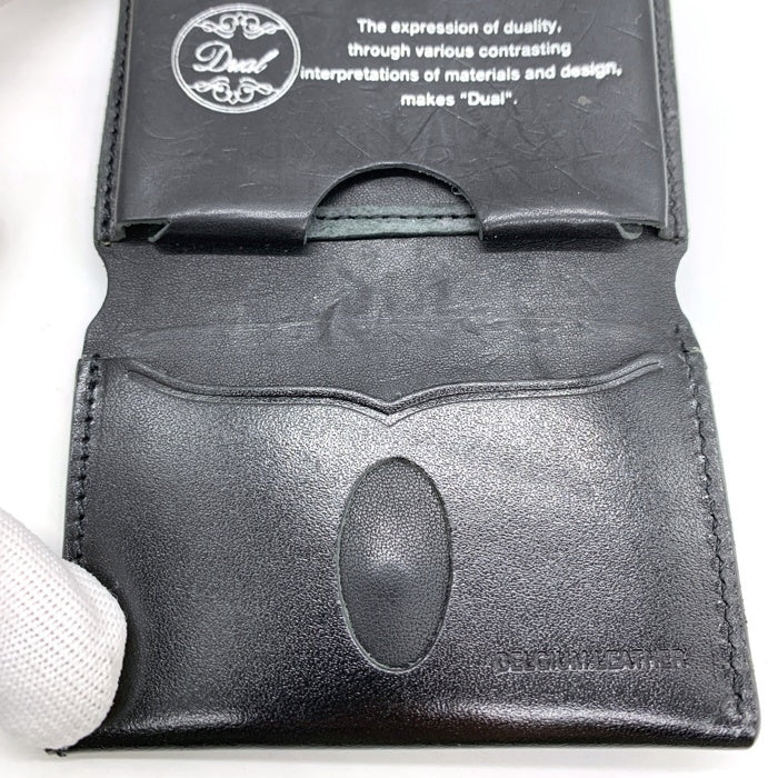Dual デュアル EDIT エディット サドルプルアップコンパクトウォレット レザー ブラック (DCr-1040) 福生店