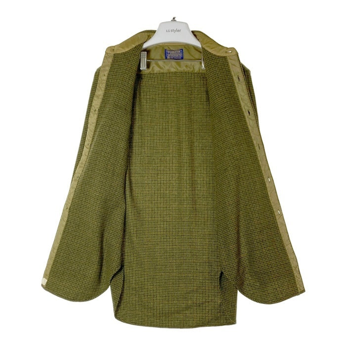 PENDLETON ペンドルトン 60's USA製 ウールシャツ 両ポケット 千鳥柄 グリーン size15 瑞穂店