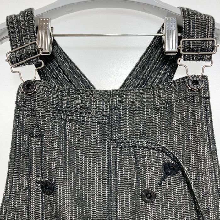 PPFM ピーピーエフエム ヒッコリーストライプ サロペット ブラック sizeM 瑞穂店