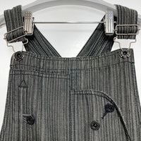 PPFM ピーピーエフエム ヒッコリーストライプ サロペット ブラック sizeM 瑞穂店