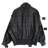FREAK’S STORE フリークスストア FAUX LEATHER BLOUSON フェイクレザーブルゾン ジップアップジャケット ブラック Size M 福生店
