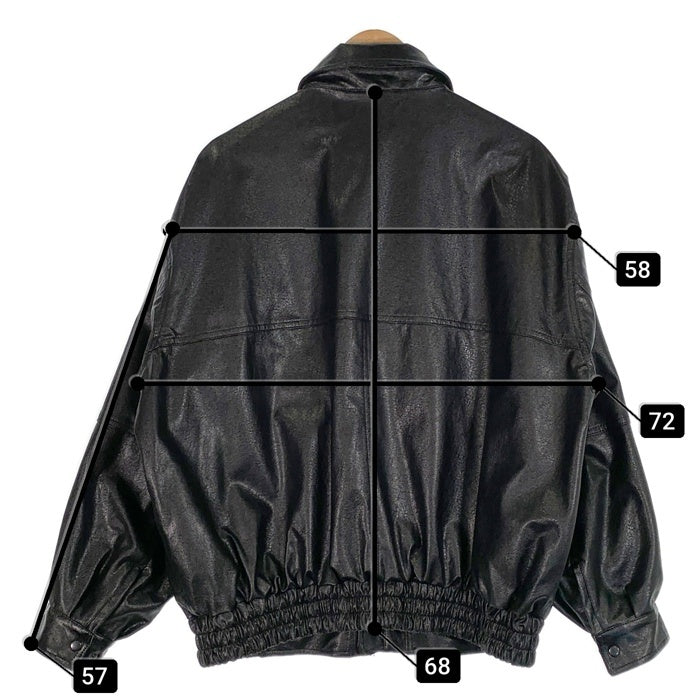 FREAK’S STORE フリークスストア FAUX LEATHER BLOUSON フェイクレザーブルゾン ジップアップジャケット ブラック Size M 福生店