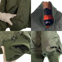 STUSSY ステューシー FRAGMENT DESIGN フラグメント デザイン 35TH 15AW MA-1 SF BOMBER JACKET ボンバージャケット オリーブ Size XL 福生店