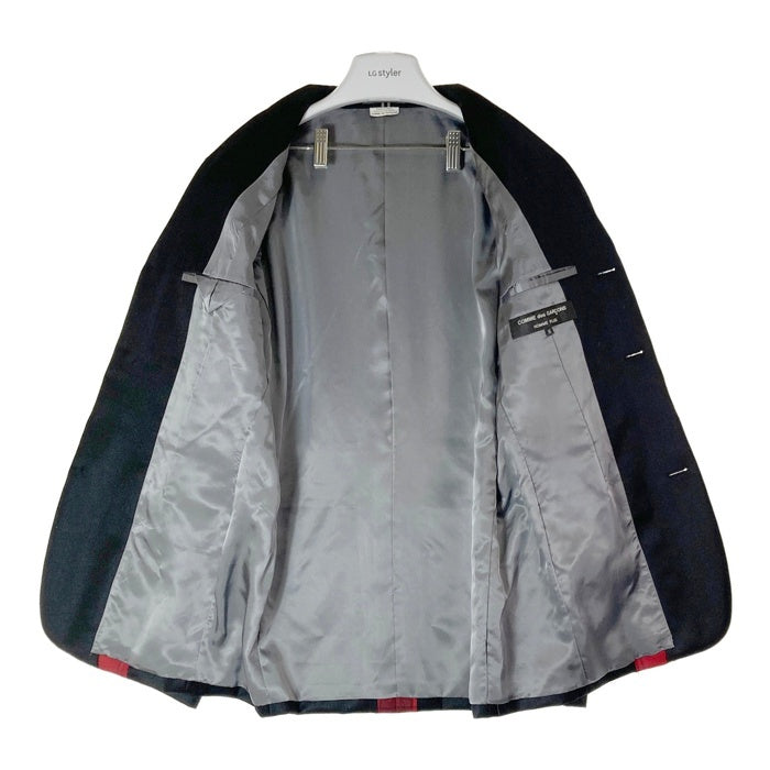 COMME des GARCONS HOMME PLUS コムデギャルソンオムプリュス PB-J013 AD2008 タイムフォーマジック期 パッチワーク タータンチェック切替 テーラードジャケット ブラック sizeM 瑞穂店