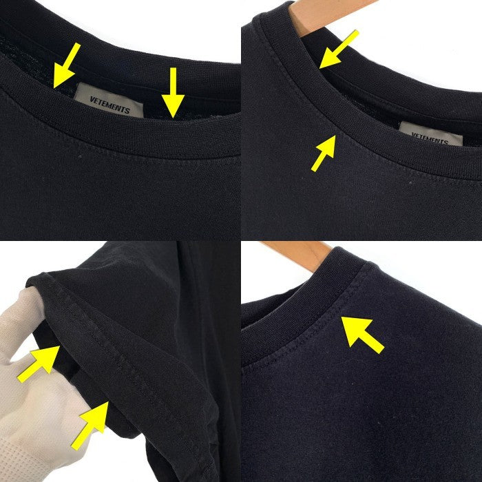 VETEMENTS ヴェトモン ロゴプリント Tシャツ ブラック