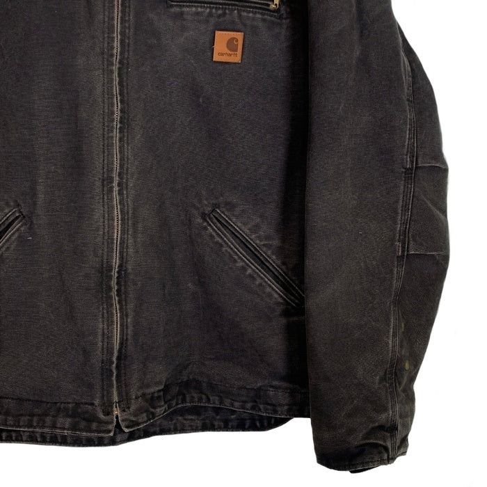 Carhartt カーハート Sherpa Lined Jacket ダック シェルパラインド ジャケット 内ボア J141 刺繡 ワッペン ブラック Size L-R 福生店