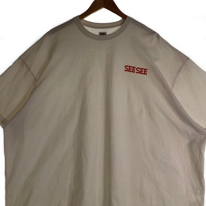 SEE SEE シーシー SUPER BASIC スーパーベーシック 半袖 Tシャツ ホワイト オレンジ Size L 福生店