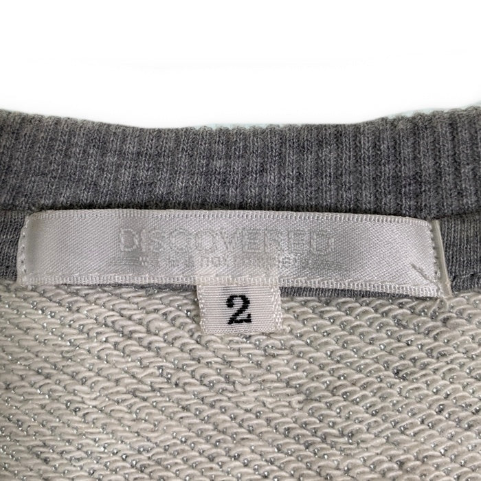 DISCOVERED ディスカバード キルティング 半袖スウェットトレーナー グレー DC-AW13-CU-04 Size 2 福生店