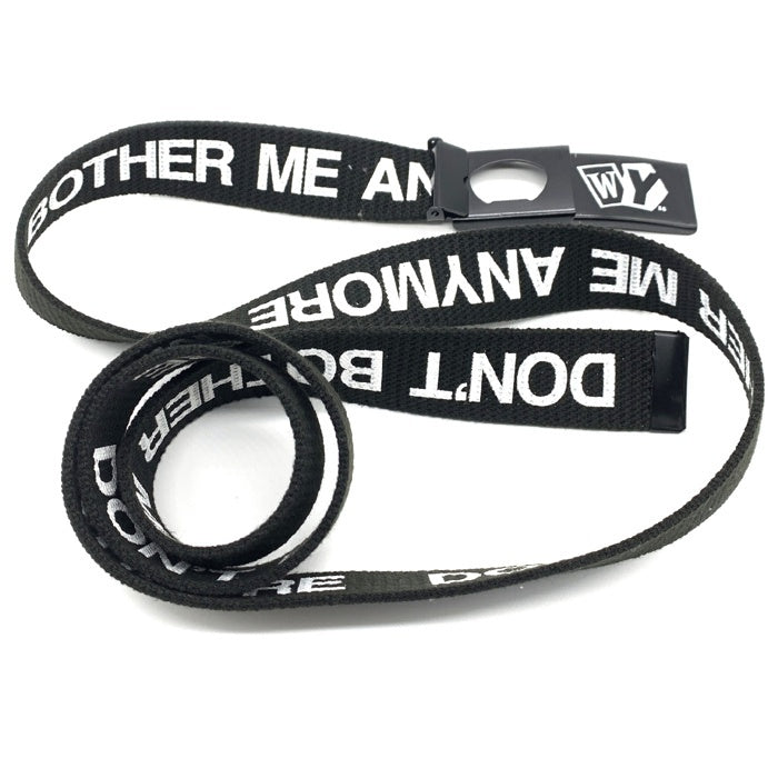 Wasted Youth ウェイステッドユース WEB BELT ガチャベルト ブラック プリント 福生店