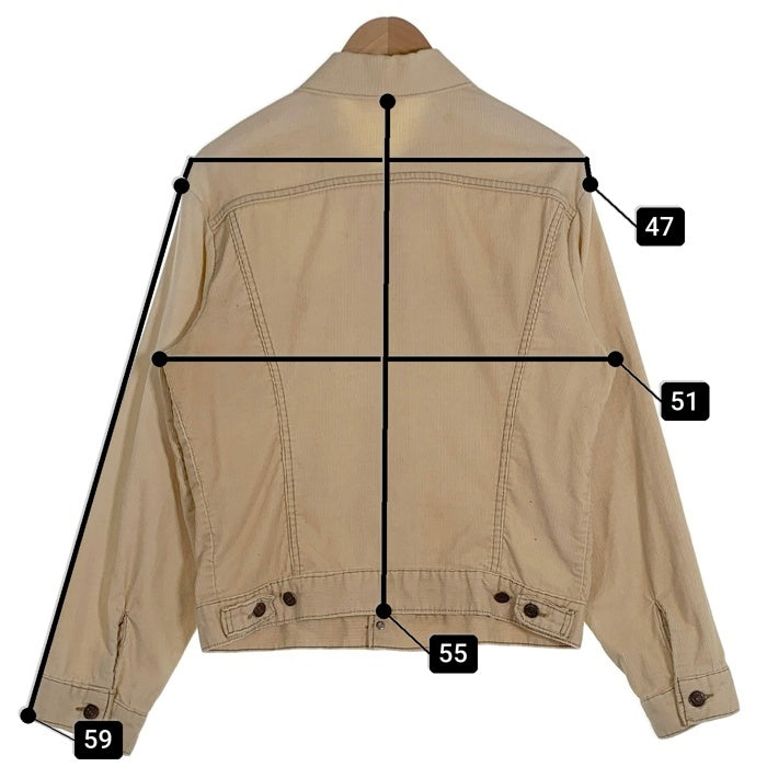 70's Levi's リーバイス Corduroi Jacket コーデュロイジャケット 三角タグ ベージュ 70505-1523 USA製 Size 40 福生店