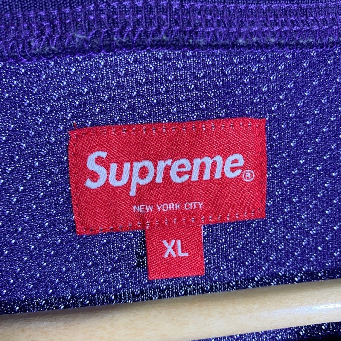 SUPREME シュプリーム 22SS Faux Croc Football Jersey クロコダイルフェイクレザー フットボールジャージ トップ パープル Size XL 福生店