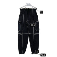 OY オーワイ カーゴ ジョガーパンツ リフレクターパイピング ブラック Size S 相当 瑞穂店