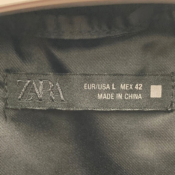 ZARA ザラ フェイクレザーボンバージャケット ブラック sizeL 瑞穂店