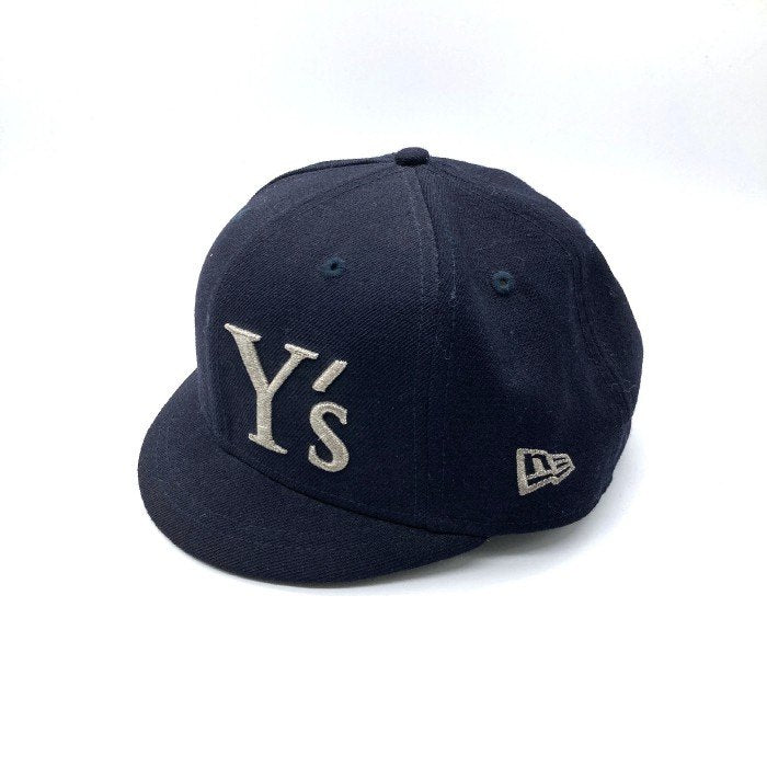 Y's×NEWERA ワイズ×ニューエラ ショートブリム ロゴ刺繍キャップ ネイビー size-※内側汚れあり 瑞穂店