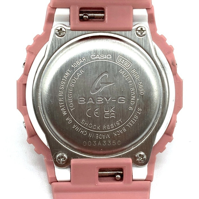 CASIO カシオ Baby-G 電波ソーラー デジタルクォーツ腕時計 ピンク レディース BGD-5650 瑞穂店