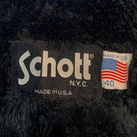 Schott ショット 641 レザー シングルライダースジャケット ブラック Size 40 福生店