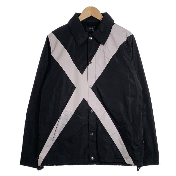 glamb グラム Cross coach Jacket クロスプリント コーチジャケット ブラック GB17AT/JKT02 Size 3 福生店