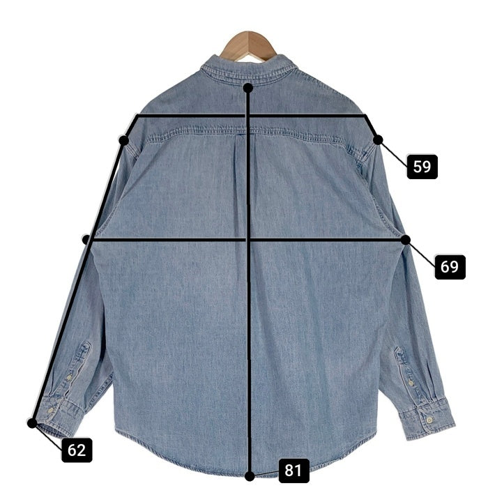 J.CREW ジェイクルー ボタンダウンデニムシャツ ライトブルー USA製 Size XL 福生店