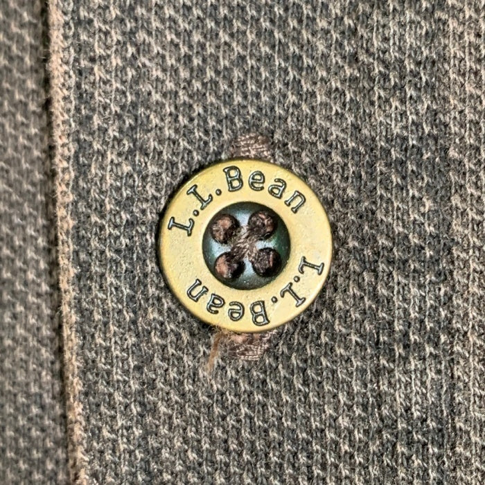 L.L.Bean エルエルビーン 鹿の子 ヘンリーネック ロングスリーブカットソー ブラウン Size XXL 福生店