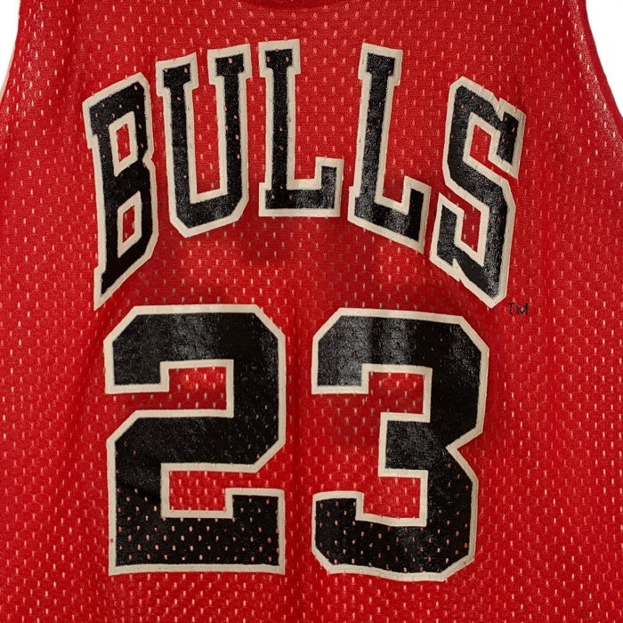 80's Sand-Knit NBA シカゴ・ブルズ マイケルジョーダン 23 メッシュ ゲームシャツ レッド Size M 福生店