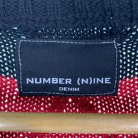 NUMBER(N)INE DENIM ナンバーナインデニム ボーダー ケーブルニットセーター レッド ブラック Size L 福生店