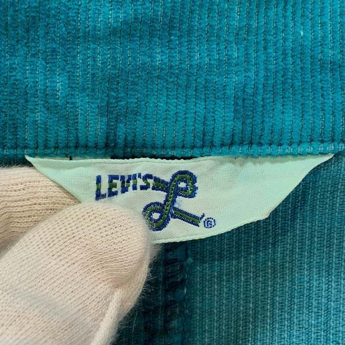 70's~ Levi's リーバイス ジップアップ コーデュロイ シャツジャケット ブルー Size M-L 相当 福生店