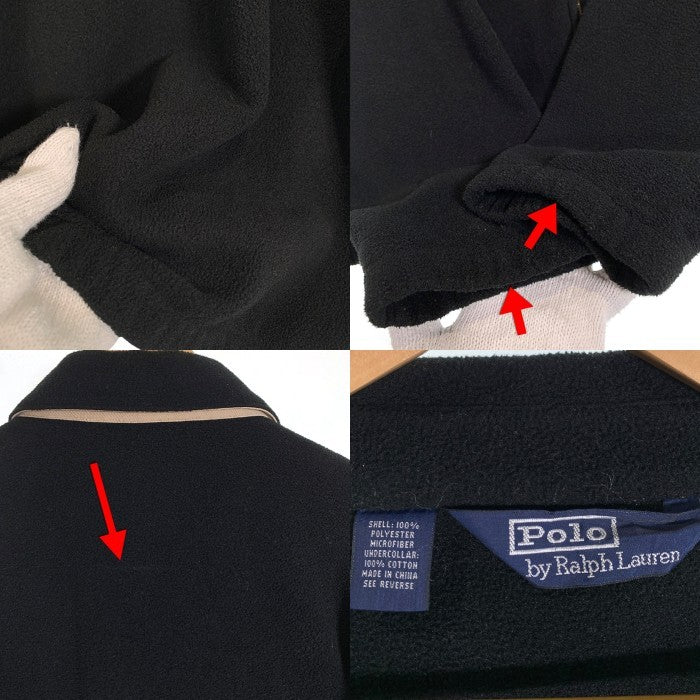 Polo by Ralph Lauren ポロラルフローレン フリース ジップアップジャケット スウィングトップ ブラック Size M 福生店