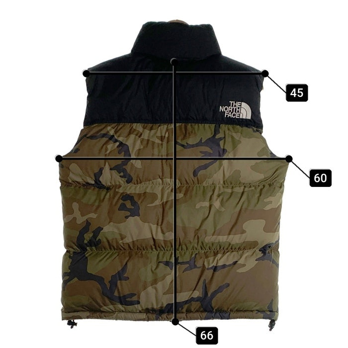 THE NORTH FACE ノースフェイス ヌプシ ナイロン ダウンベスト 迷彩 ウッドランドカモ ND91844 Size XL 福生店