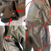 U.S. NAVY 米海軍 USN G-1 LEATHER FLIGHT JACKET レザー フライト ジャケット グレー 8415-00-526-7624 Size 48 福生店