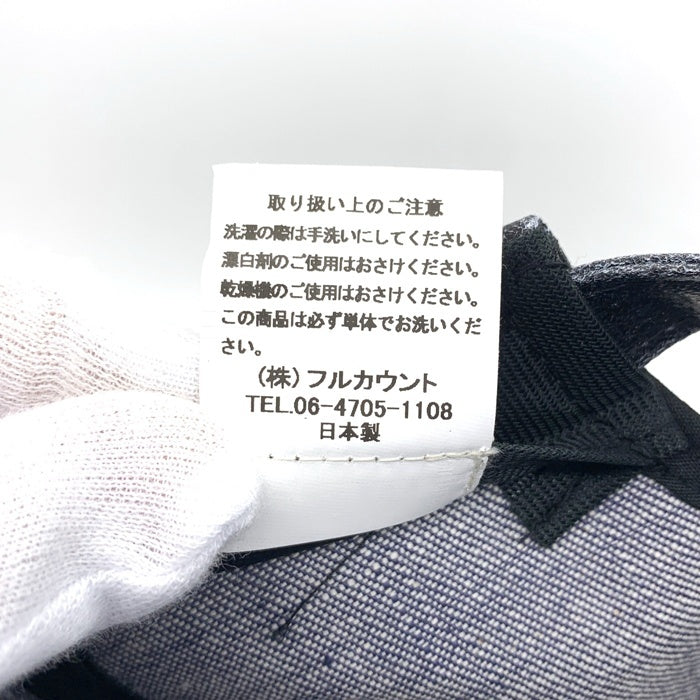 FULLCOUNT フルカウント 24AW F PATCH 6PANEL COATED DENIM BASEBALL CAP Fパッチ 6パネル デニム ベースボールキャップ ブラック 福生店
