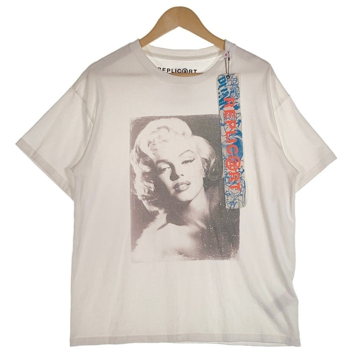 HOLLYWOOD RANCH MARKET ハリウッドランチマーケット REPLICⓐRT レプリカート Marilyn 聖林公司 MHG-MNO-CA-122 USED加工 マリリンモンロー ショートスリーブ 半袖 Tシャツ ホワイト Size M 福生店