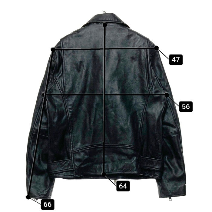 JACKROSE ジャックローズ ラムレザー ダブルライダースジャケット ブラック 24AW Size XL 瑞穂店