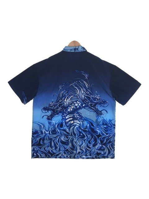 US古着 AMPLIFY 総柄 プリント 半袖シャツ ドラゴン Size XXL 福生店