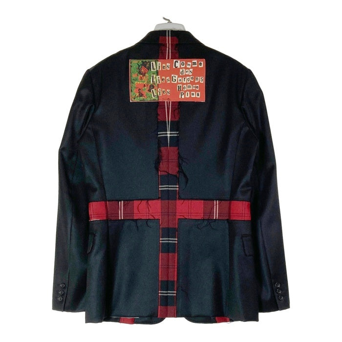 COMME des GARCONS HOMME PLUS コムデギャルソンオムプリュス PB-J013 AD2008 タイムフォーマジック期 パッチワーク タータンチェック切替 テーラードジャケット ブラック sizeM 瑞穂店