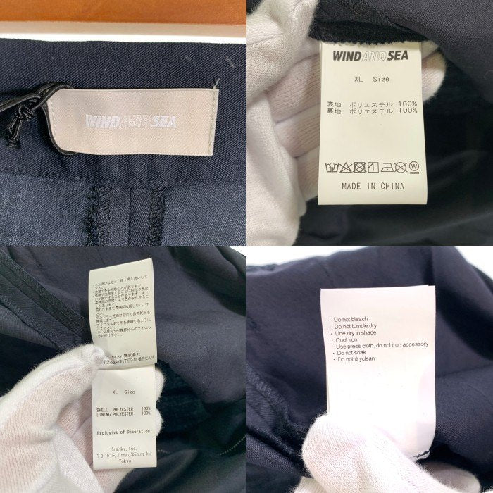 WIND AND SEA ウィンダンシー Cozy Slacks 2タックスラックス パンツ ネイビー ポリエステル WDS-O-COZ-25-Q2-PT-03 Size L 福生店