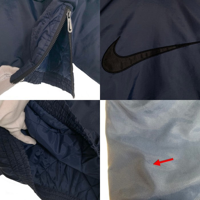 90-00's NIKE ナイキ ナイロン アノラック プルオーバージャケット 中綿 ネイビー ブラック Size M 福生店