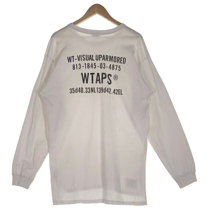 WTAPS ダブルタップス 18SS DESIGN LS SPEC TEE バックプリント ロングスリーブTシャツ ホワイト 181ATDT-CSM15 Size 03 福生店