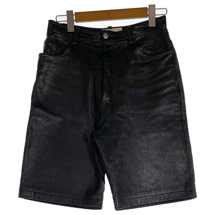 JOHNBULL ジョンブル レザーショートパンツ ハーフ ブラック 牛革 Size w74cm 福生店