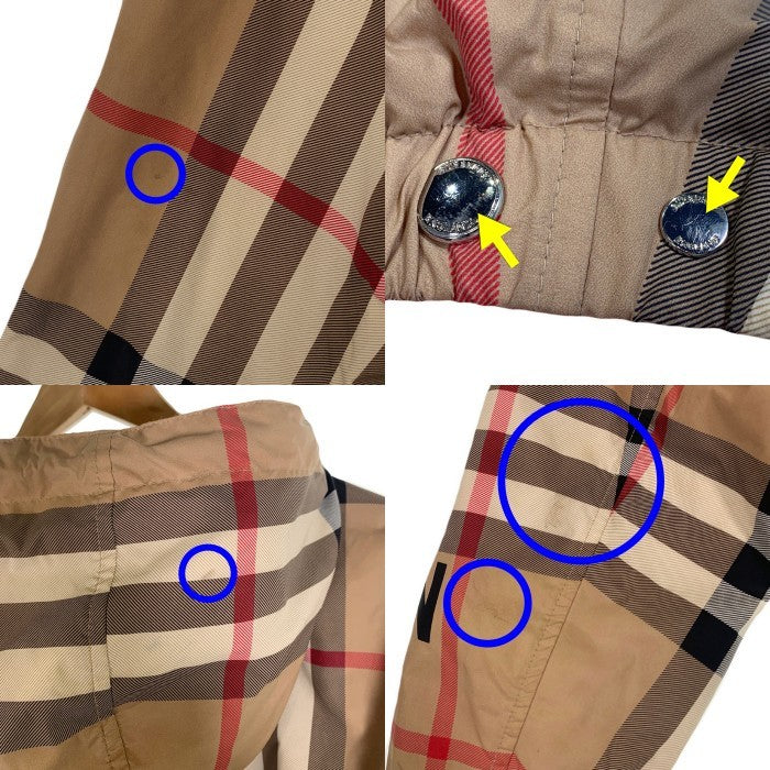 BURBERRY LONDON ENGLAND バーバリー HORSE FERRY PRINT CHECK NYLON HOODED JACKET ノバチェック ナイロンジャケット ベージュ 8050282 Size M 福生店