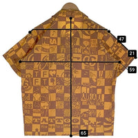 THE SOFT MACHINE ソフトマシーン 半袖シャツ 総柄 イエロー SM-22SS-009 Size L 福生店