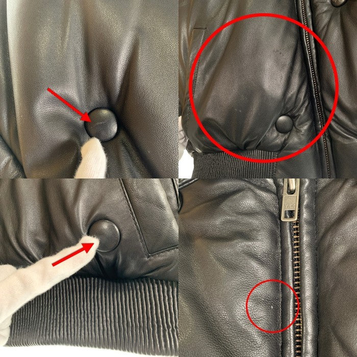 DENIM TEARS デニムティアーズ LAMB LEATHER JACKET ラムレザー ジャケット ブラック 2XL DENIM TEARS デニムティアーズ LAMB LEATHER JACKET ラムレザー