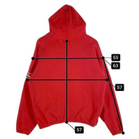 90's MARLBORO COUNTRY STORE マルボロ プルオーバースウェットパーカー レッド ワッペン USA製 Size L 福生店