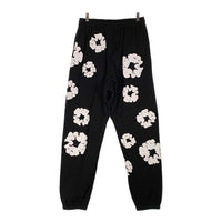 DENIM TEARS デニムティアーズ COTTON WREATH SWEAT PANTS コットンリース スウェットパンツ ブラック フラワーホワイト Size XL 福生店