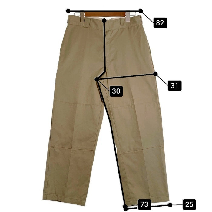 90's Dickies ディッキーズ ダブルニー ワークパンツ IDEALジップ ベージュ メキシコ製 85283KH Size 34×30 福生店