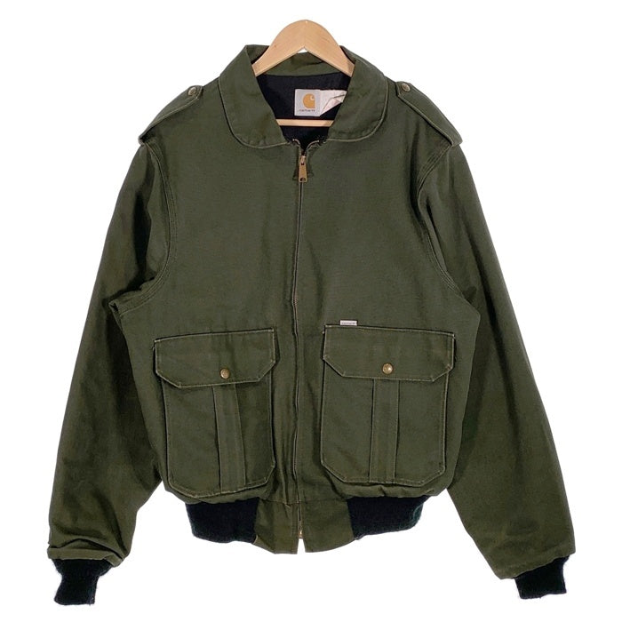 90`s Carhartt カーハート ダック ボンバージャケット サンタフェ モスグリーン JR264 Size L 福生店