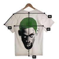 90's NIKE ナイキ DENNIS RODMAN デニスロッドマン 半袖 Tシャツ ホワイト グリーン  USA製 Size XL 福生店