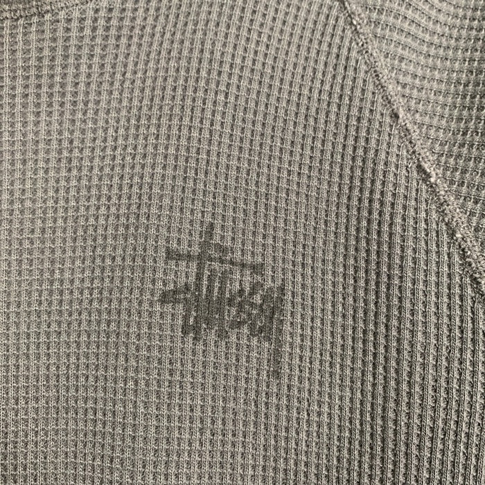STUSSY ステューシー 24AW Raglan Thermal Basic Stock サーマル ロンT ロングスリーブ 長袖 Tシャツ チャコール Size M 福生店