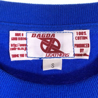 Dagda Leathers ダグダレザーズ プリントTシャツ 袖刺繡 ブルー 旧マッコイ 滝沢氏 Size S 福生店