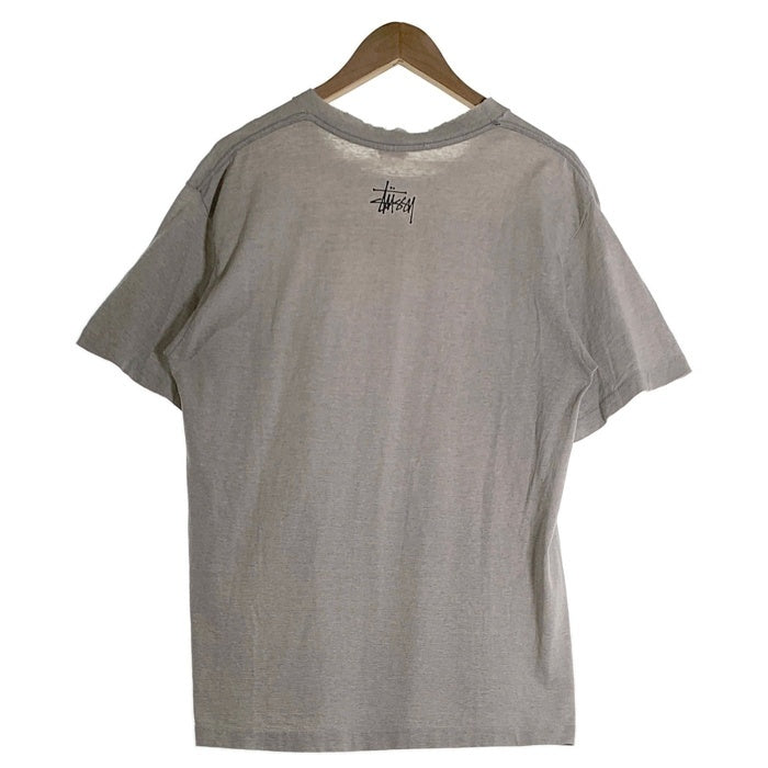 90's STUSSY ステューシー 王冠Sロゴプリント Tシャツ グレー USA製 白タグ Size L 福生店